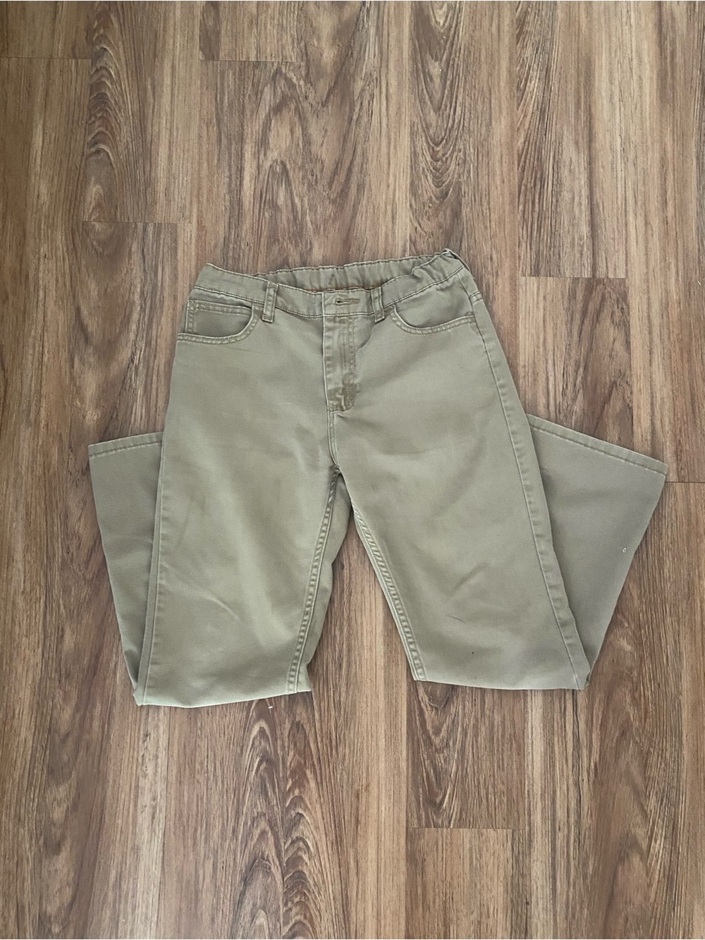 Wrangler Kids Casual Khaki Green Pants